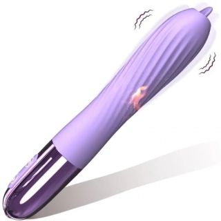 Boss series vyhřívaný vibrátor na bod G s jazýčkem